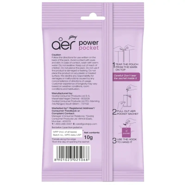 Godrej Consumer Products Ltd. Godrej aer Power Pocket Bathroom Freshener – Berry Rush - 10gm