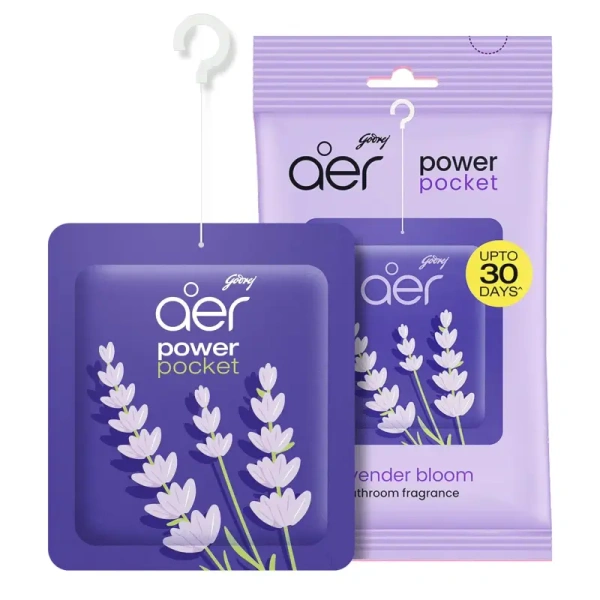 Godrej Consumer Products Ltd. Godrej aer Power Pocket Bathroom Freshener – Levender Bloom - 10gm