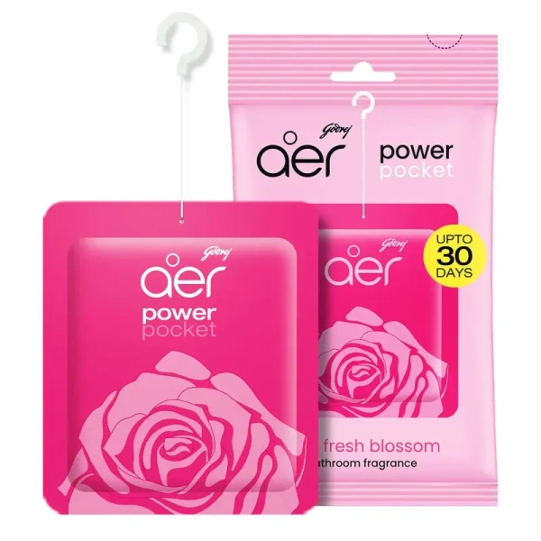 Godrej Consumer Products Ltd. Godrej aer Power Pocket Bathroom Freshener – Rose Fresh Blossom - 10gm
