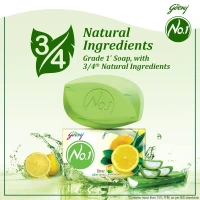 Godrej Consumer Products Ltd. Godrej No.1 Lime & Aloe Vera Bathing Soap - 5*100gm