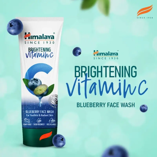 Himalaya Brightening Vitamin C Blueberry Face Wash - 50ml