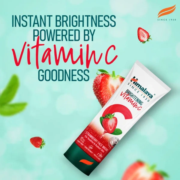 Himalaya Brightening Vitamin C Strawberry Face Wash - 100ml