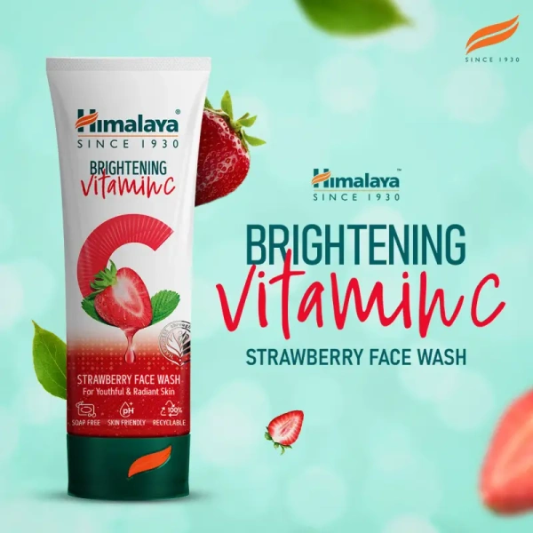 Himalaya Brightening Vitamin C Strawberry Face Wash - 100ml