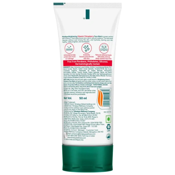 Himalaya Brightening Vitamin C Strawberry Face Wash - 100ml