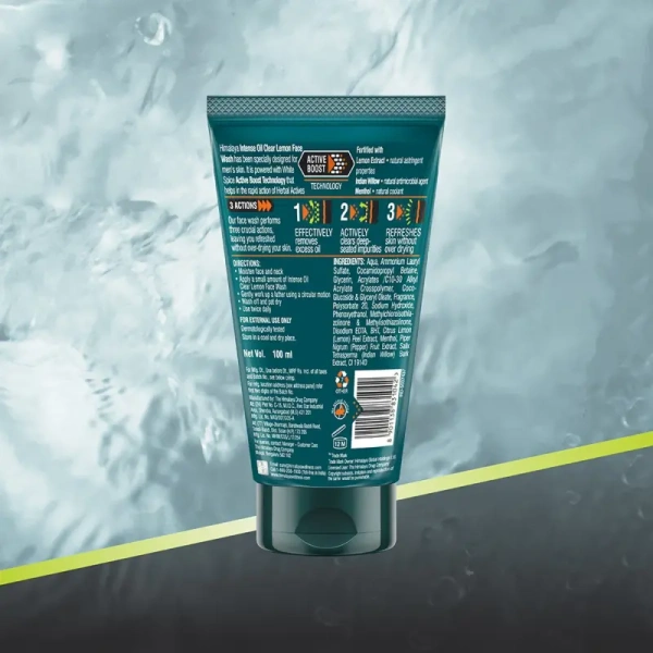 Himalaya Men Intense Oil Clear Lemon Face Wash - 50ml