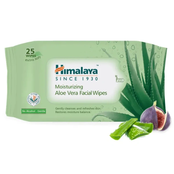 Himalaya Moisturizing Aloe Vera Facial Wipes - 25wips