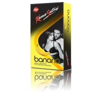 Ks Banana Flavoured Dotted Condom