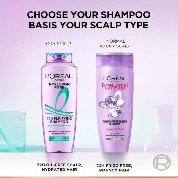 Garnier L'Oreal Paris Hyaluron Pure 72H Purifying Shampoo with salicylic and hyaluronic acid - 200ml