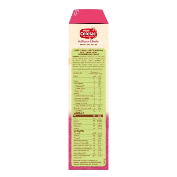 Nestle S.A. Nestle Cerelac Baby Food Cereal  Multigrain & Fruits for 12 to 24 Months Baby - 300gm