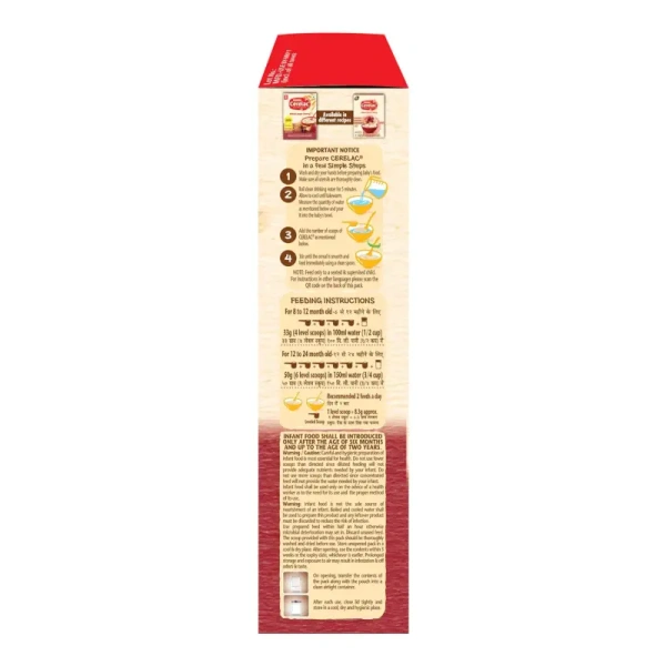 Nestle S.A. Nestle Cerelac Baby Food Cereal Wheat Apple Cherry for 8 to 24 Months Baby - 350gm
