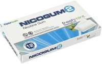 Nicogum Nicotine Gum - 2mg Fresh Mint flavour - 24 hour patch Smoking Cessations 