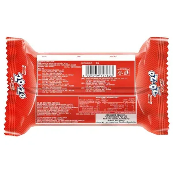 Parle Products Private Limited Parle 20-20 Cashew Cookies - 30gm