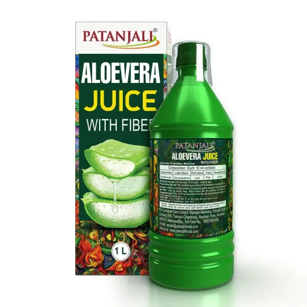 Patanjali Foods Limited Patanjali Aloevera Juice With Fiber - 1Liter