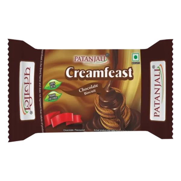 Patanjali Foods Limited Patanjali Creamfeast Chocolate Biscuit - 32.5gm