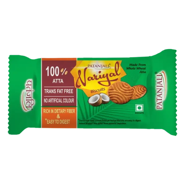 Patanjali Foods Limited Patanjali Nariyal Biscuits - 68gm