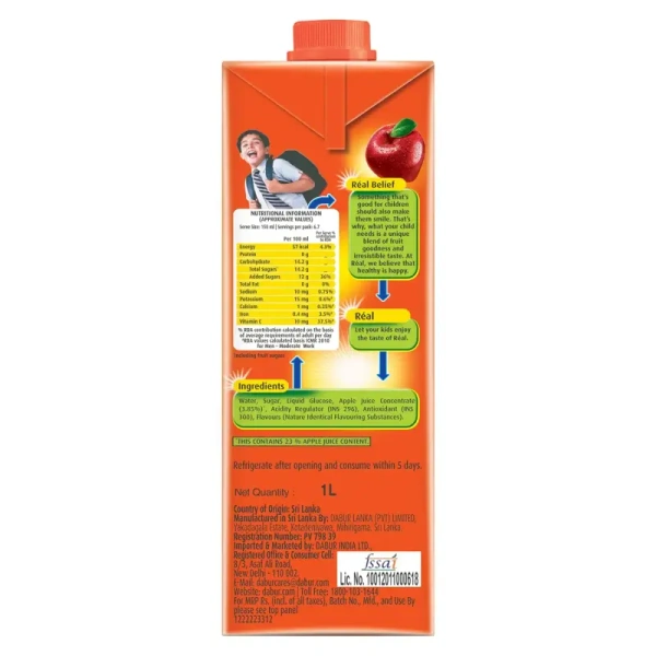 Dabur India Ltd. Real Apple Fruit Juice - 1Liter