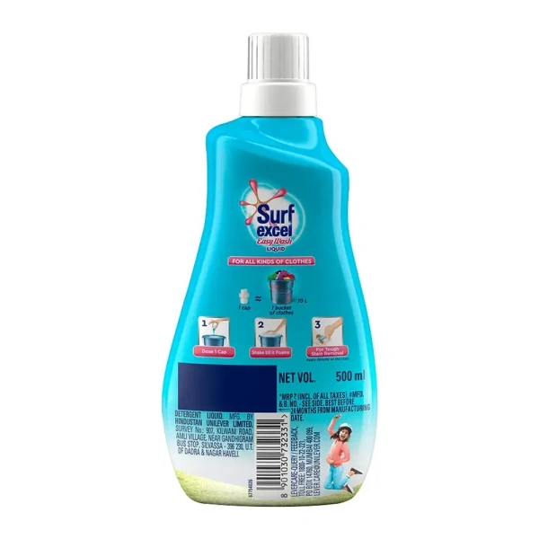 Surf Excel easy wash liquid detergent, 1L bottle - 1Liter