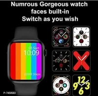 T55+ Smart Watch Buy 1 Get 1 Free Apple Earphone With Mic Bluetooth Calling Smart Watch Fitness Tracker, Heart amp; Oxygen Monitor Men Women Smart Watch Or Wired Headphone