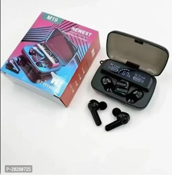 Earbuds M19 TWS Wireless Headphones with Touch Control Gaming Bluetooth In Ear Earphone Bluetooth black (True Wireless)