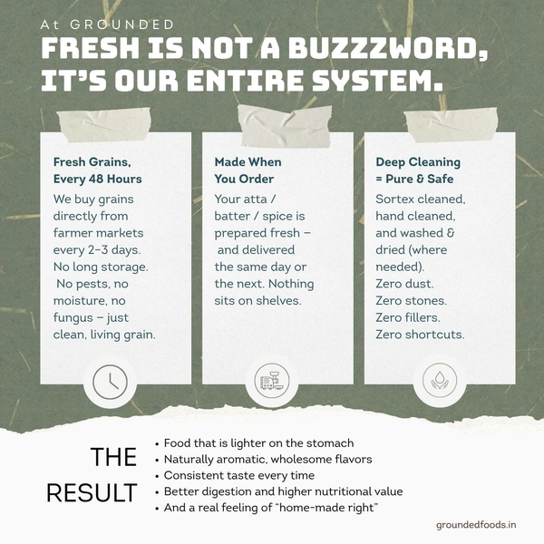 Rajwadi Wheat flour - 1 kg, Fine Ground