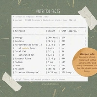 Rajwadi Wheat flour - 1 kg, Fine Ground