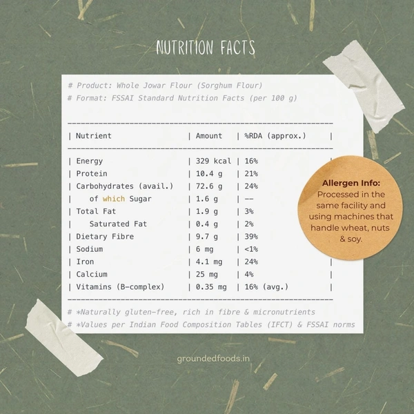 Jowar Flour | Sorghum | 1kg - 1 kg