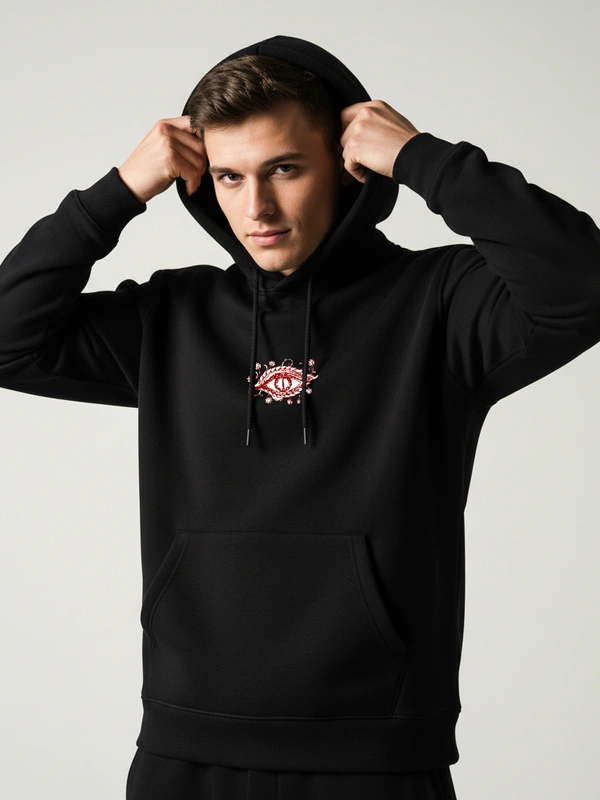 Mystic Hydra Eye Floral Hoodie – Ivory