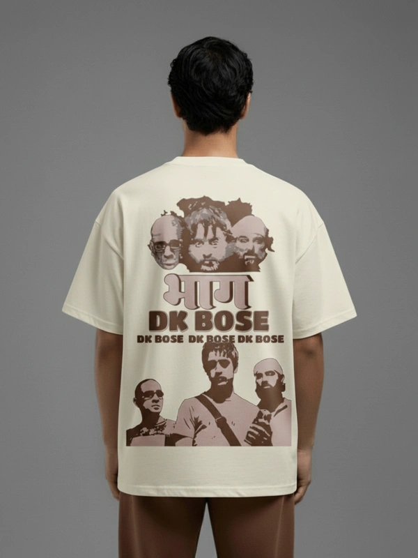 DK Bose Graphic Tee - Vintage Bollywood-Inspired Design