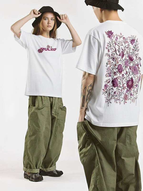 Floral Elegance: A Purple Bloom T-shirt Design