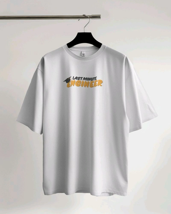 Last Minute Engineer Drop Shoulder Oversized Unisex Tshirt 