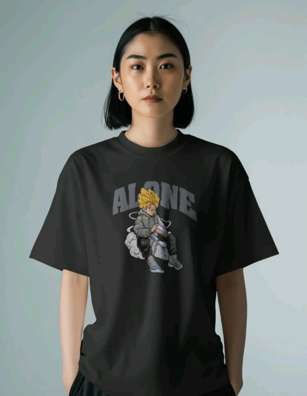 Alone Anime Oversized Tshirt 