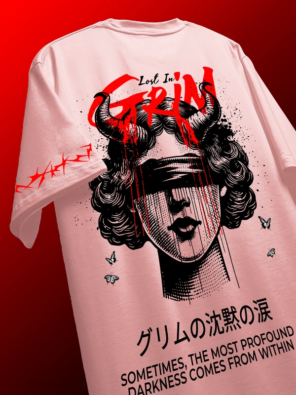 Lost in Grim – Dark Aesthetic Graphic T-Shirt