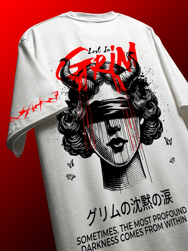Lost in Grim – Dark Aesthetic Graphic T-Shirt