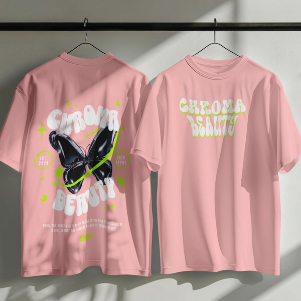 Chroma Beauty Oversized T-Shirt –  Butterfly Edition