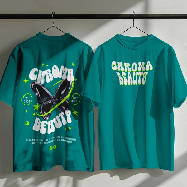 Chroma Beauty Oversized T-Shirt –  Butterfly Edition