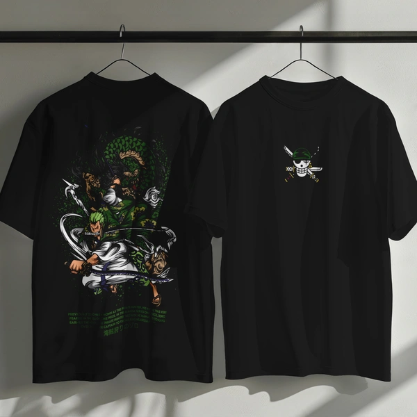 Zoro's Three-Sword Dragon Strike Tee ⚔🐉🔥
