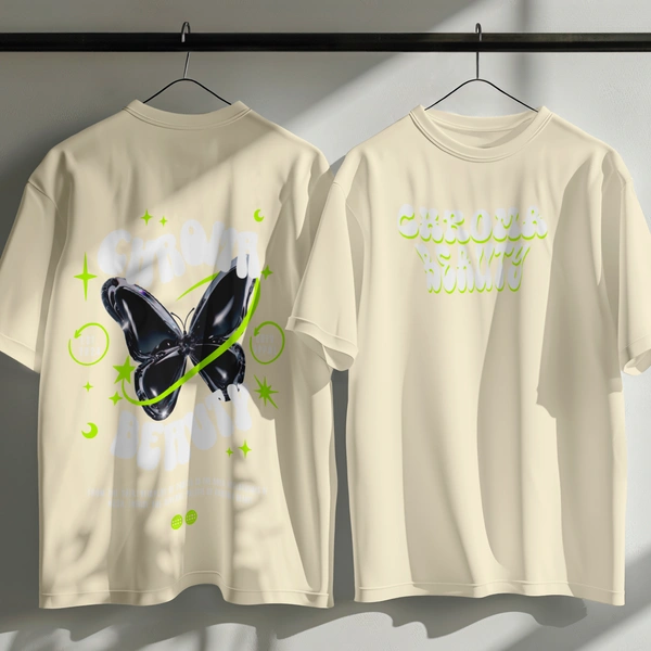 Chroma Beauty Oversized T-Shirt –  Butterfly Edition