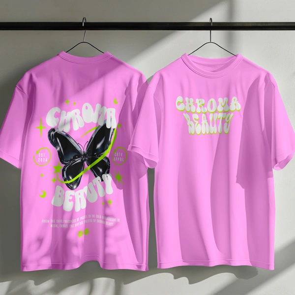 Chroma Beauty Oversized T-Shirt –  Butterfly Edition