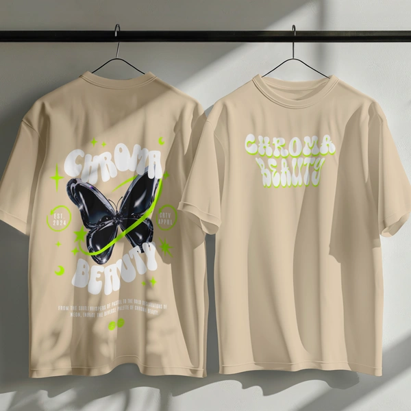 Chroma Beauty Oversized T-Shirt –  Butterfly Edition