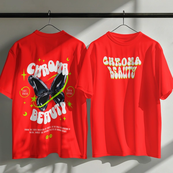 Chroma Beauty Oversized T-Shirt –  Butterfly Edition