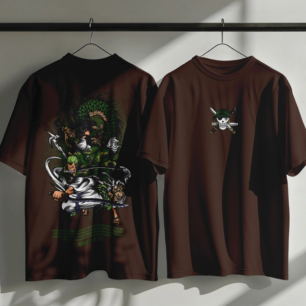 Zoro's Three-Sword Dragon Strike Tee ⚔🐉🔥