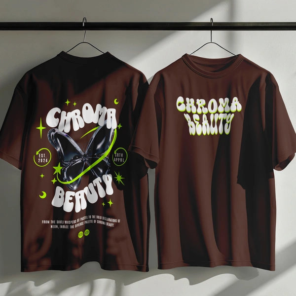 Chroma Beauty Oversized T-Shirt –  Butterfly Edition