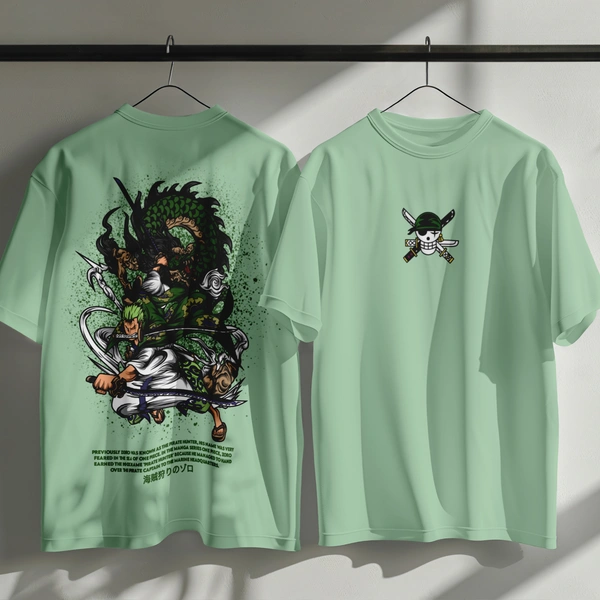 Zoro's Three-Sword Dragon Strike Tee ⚔🐉🔥