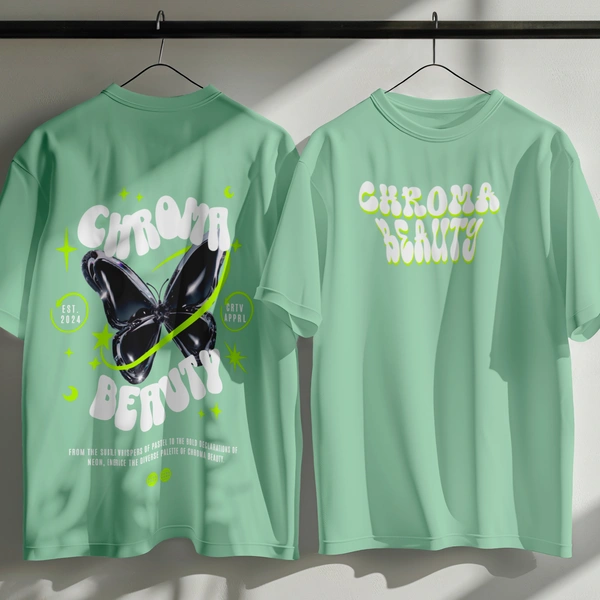 Chroma Beauty Oversized T-Shirt –  Butterfly Edition