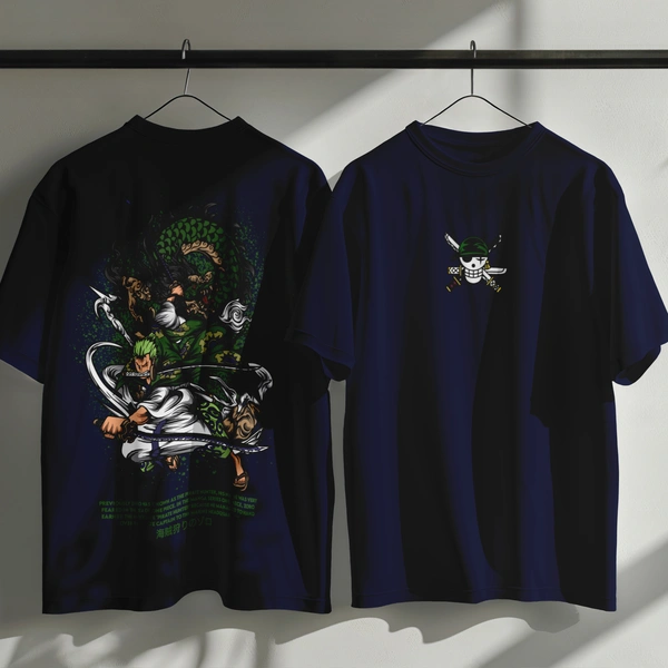 Zoro's Three-Sword Dragon Strike Tee ⚔🐉🔥