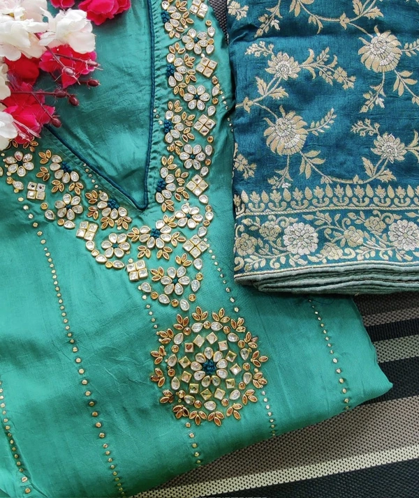 Silk Suit  - Red, Free Size