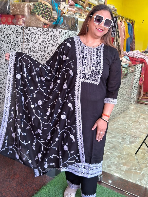 COTTON SILK  - Black, 38 40 42 44