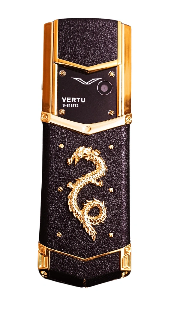 Limited stock VERTU SIGNATURE V  WORLD FRIST LUXURY PHONE – GOLD BLACK AND BACK IS PURE PREMIUM LEATHER - No, No