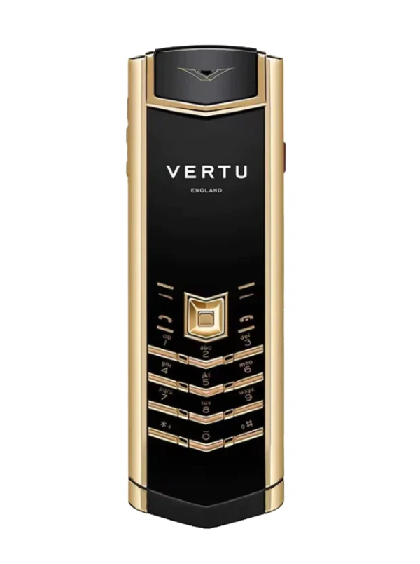 Limited stock VERTU SIGNATURE V  WORLD FRIST LUXURY PHONE – GOLD BLACK AND BACK IS PURE PREMIUM LEATHER - No, No