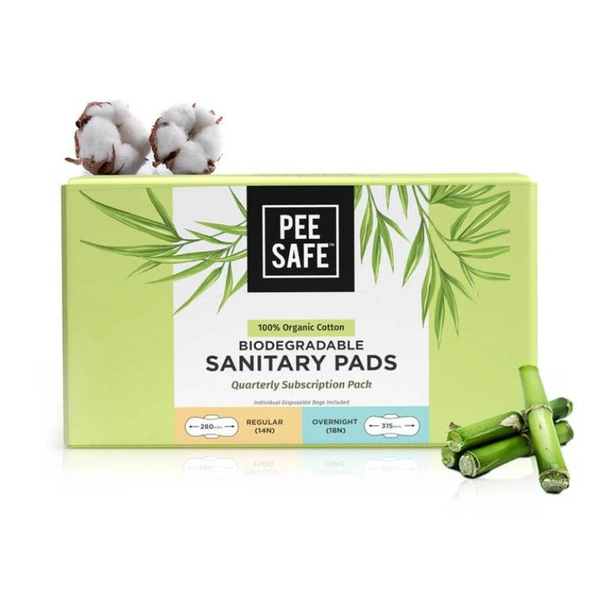BIODEGRADABLE SANITARY PADS SUBSCRIPTION PACK - PACK OF 32